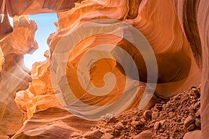 The canyon in lower Antelope Canyon, Page, Arizona