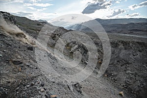 Canyon after the massive earthquake