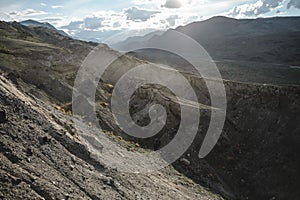 Canyon after the massive earthquake