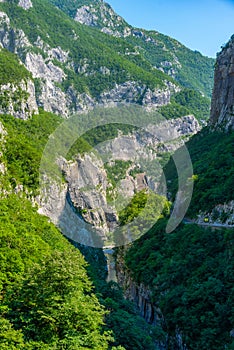 Canyon of Moraca river in Montenegro photo