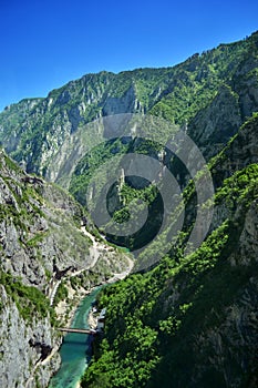 Canyon of Piva river, Montenegro.