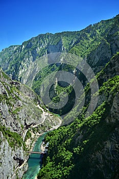 Canyon of Piva river, Montenegro. photo