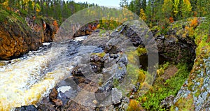 Canyon river in autumn