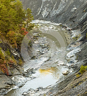 Canyon with river La blanche Torrent