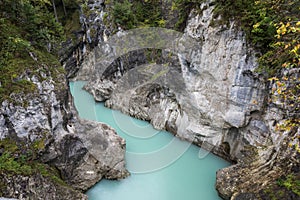 Canyon of the river Lech near Fuessen photo