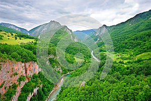 Canyon of the river Tara in Montenegro