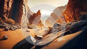 canyon sands background, generative AI