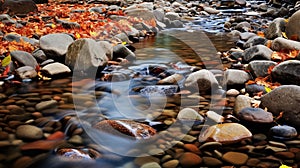 Canyon Stream: Photo-realistic Landscape Wallpaper With Stream Background