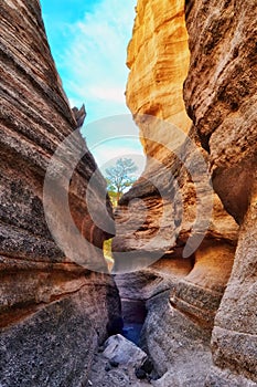 A Canyon at Tent Rocks in Kasha Katuwe