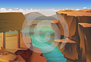 Canyon vector background