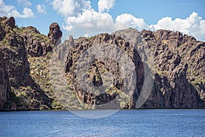 Canyon Walls around Saguaro Lake, Arizona, USA