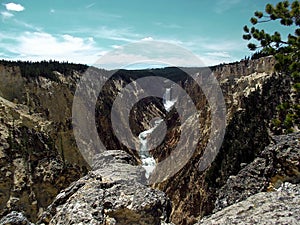 Canyon and Waterfall at Yellowstone