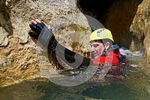 Canyoning in Formiga Canyon, Spain photo