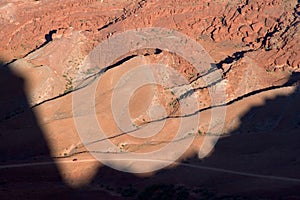 Canyonlands National Park, car on the road below