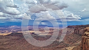 Canyonlands - Panoramic aerial view on Colorado River canyon seen from Buck Canyon Overlook near Moab, Utah, USA