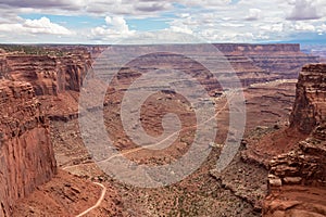 Canyonlands - Scenic view from Shafer Trail Viewpoint in Canyonlands National Park near Moab, Utah, USA