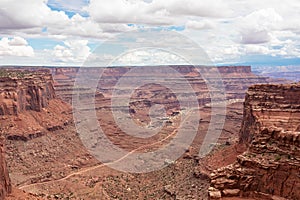 Canyonlands - Scenic view from Shafer Trail Viewpoint in Canyonlands National Park near Moab, Utah, USA