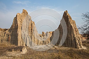 Canyons formed by soil erosion