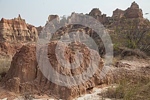 Canyons formed by soil erosion