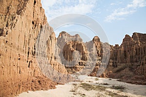 Canyons formed by soil erosion