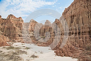 Canyons formed by soil erosion