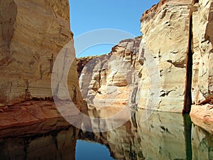 Canyons in Lake Powell of Lake Powell. photo