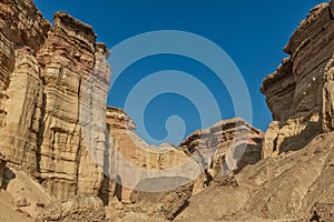 Canyons in the Namibe Desert. Africa. Angola. With erosion marks