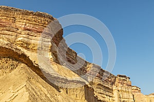 Canyons in the Namibe Desert. Africa. Angola. With erosion marks