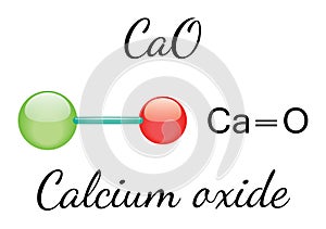 CaO calcium oxide molecule