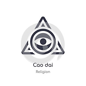 cao dai icon. isolated cao dai icon vector illustration from religion collection. editable sing symbol can be use for web site and