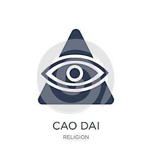 Cao dai icon. Trendy flat vector Cao dai icon on white background from Religion collection