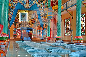 Cao Dai temple. Cai Be. Vietnam photo
