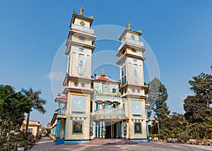 Cao Dai temple in Vietnam photo