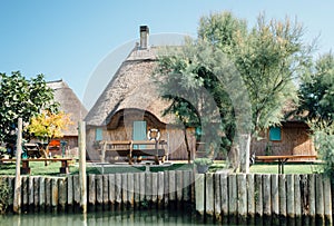 Caorle, Venice lagoon Italy. A typical Casone