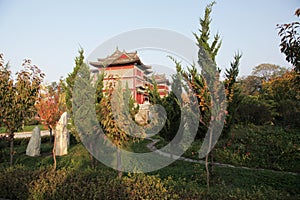 Caotang Temple in Huayi District, Shaanxi Province.