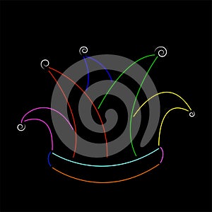 cap with buboes .vector illustration April fool's day