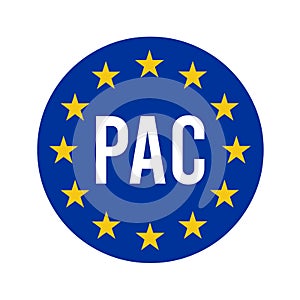 CAP, Common Agricultural Policy symbol called PAC in french language photo