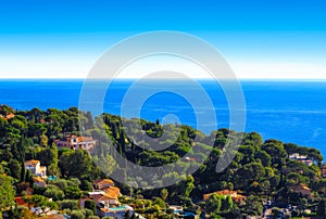 Cap d`Ail villas in the French Riviera and the Mediterranean sea