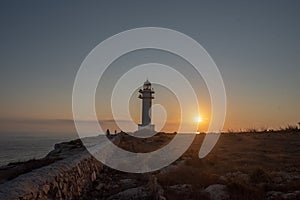 Cap de Barbarie Lighthouse in Formentera in the summer of 2021