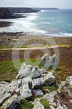 Cap de la Chevre in Brittany, Beautiful seashore and rocks