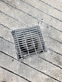 Cap drains made of steel.