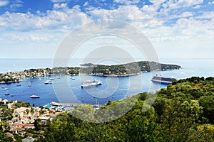 Cap Ferrat and boats, CÃ´te d'Azur, France