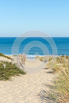 Cap Ferret on the Arcachon Bay, France. The beach La Torchere