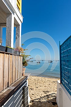 Cap Ferret, Arcachon Bay, France. Fishers houses