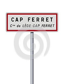 Cap Ferret entrance road sign photo