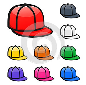 cap with flat visor set
