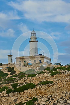 Cap Formentor lighthouse in the south of Mallorca, Spain.