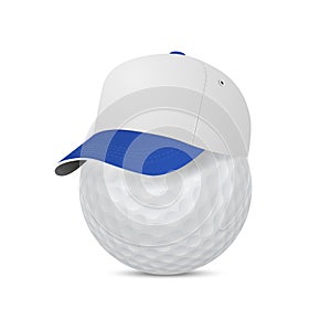 Cap on a golf ball. Vector EPS10 illustration.