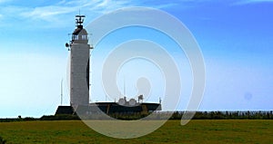 Cap Gris-Nez lighthouse on the banks of the English Channel in Pas-de-Calais on the Opal Coast