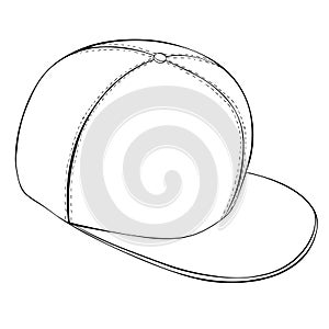 The is cap headdress summer. vector illustration